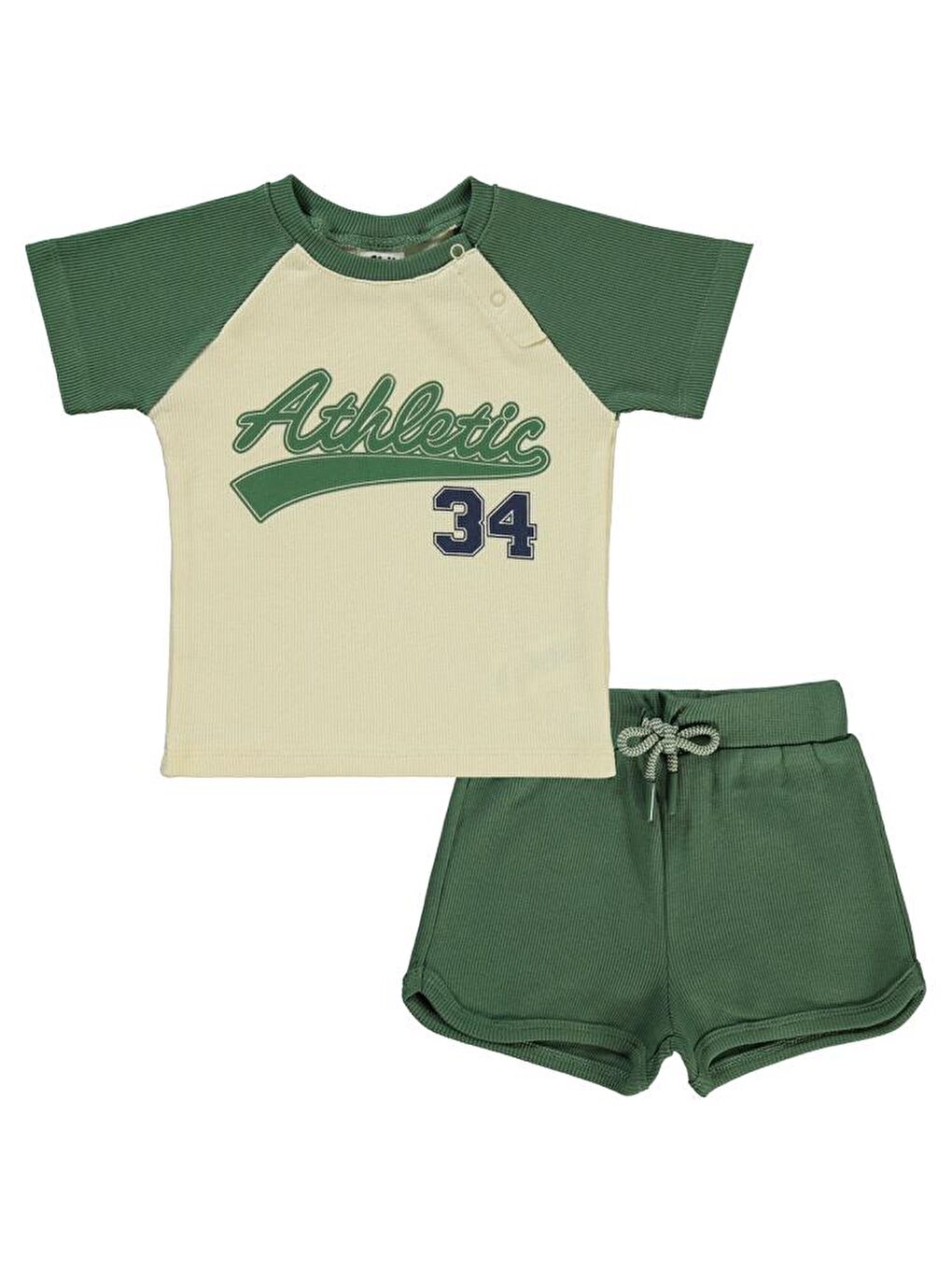 Baby Yazı Baskılı 6-18 Ay Takım - Haki12-18 Ay-2