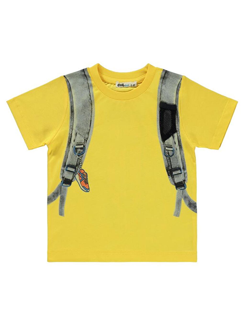 Boys Çanta Baskılı 2-5 Yaş Takım - Sarı 2-3 Yaş-1