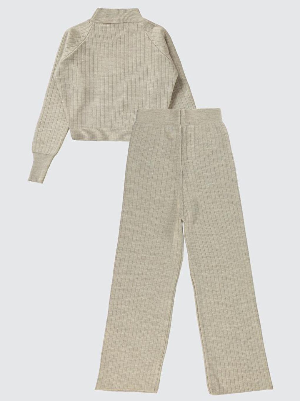 Girls Crop 10-13 Yaş Takım - Bej 12-13 Yaş-1