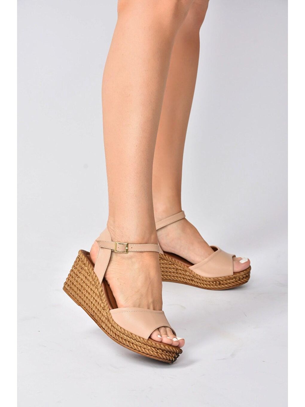 Bej K674192209 Ten Dolgu Taban Kadın Ayakkabı-1