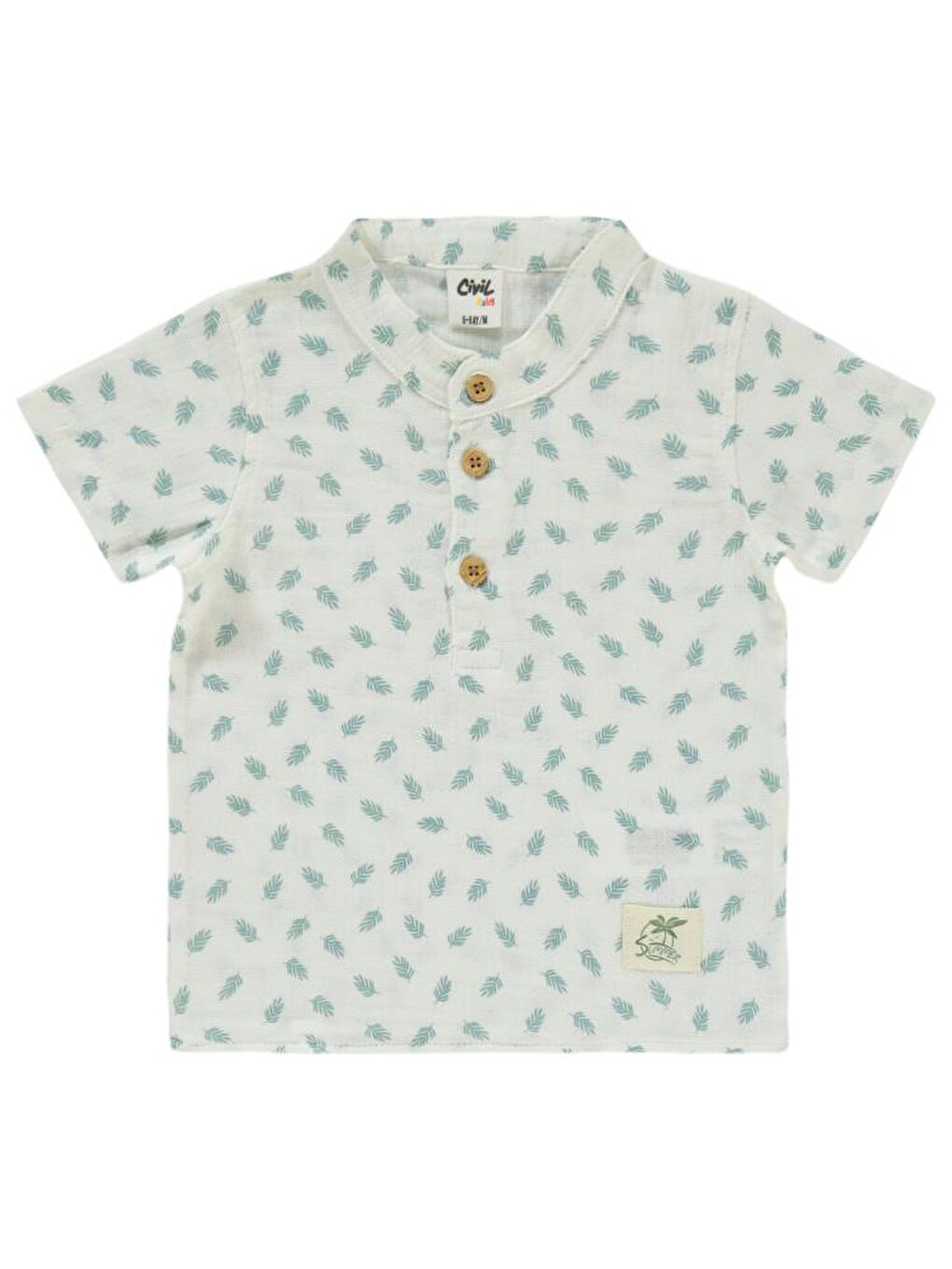 Baby Palmiye Baskılı 6-18 Ay Takım - Haki6-9 Ay-2