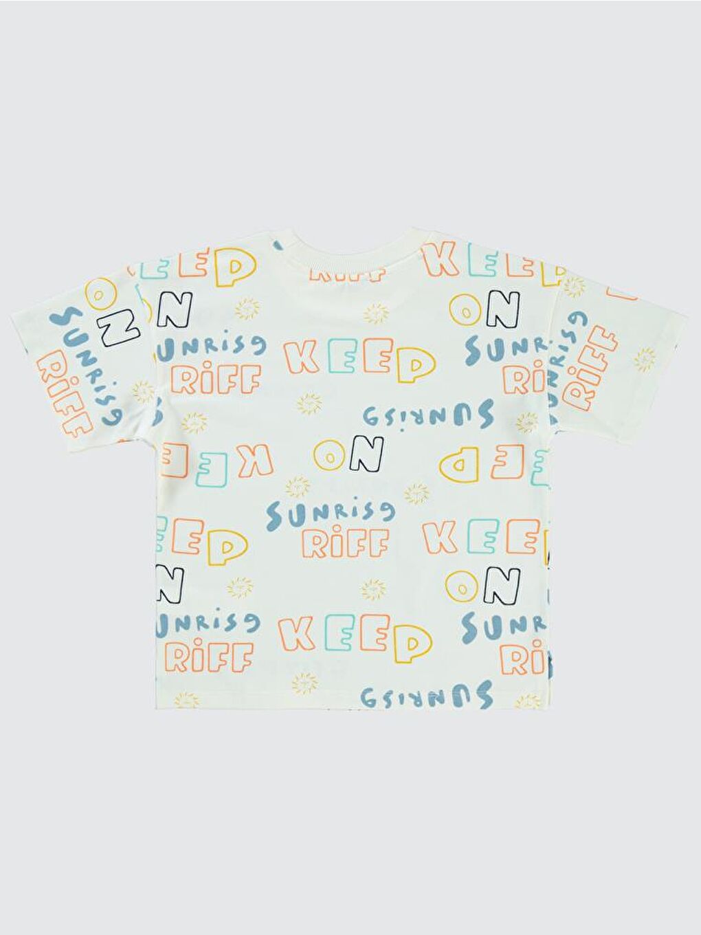 Ekru Boys Keep On Empirme Oversize 6-9 Yaş Tişört - Bej7-8 Yaş