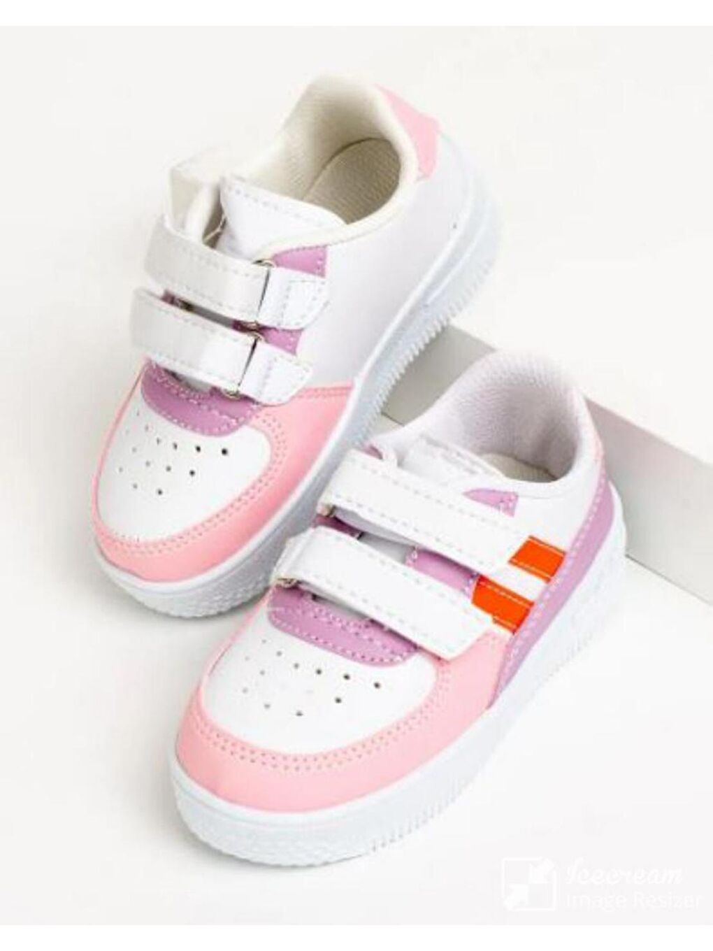 Pembe Potin Pudra Pembe Rahat Taban Cırtlı Unisex Çocuk Sneakers 001-700-23