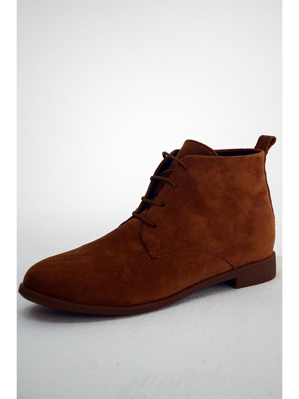 Kahverengi Rahat Kalıp Bağcıklı Kadın Bot&Bootie 020-4070-22Süet-4