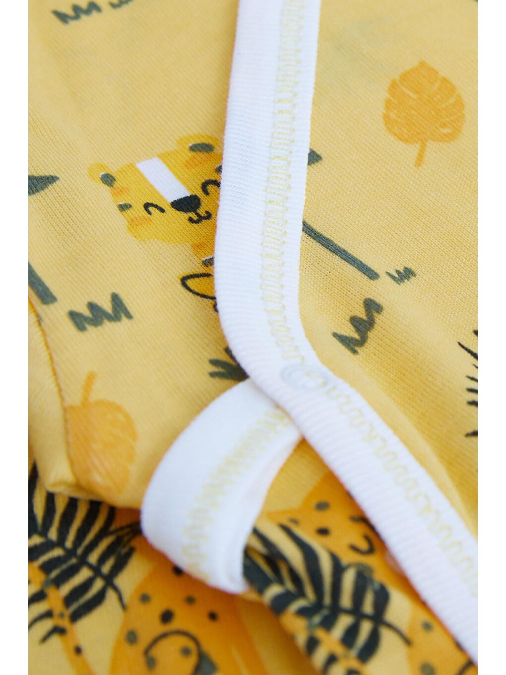 Erkek Bebek Hastane Çıkışı 5 li Aslancık Desenli Hardal Sarı (0-3 Ay)-2