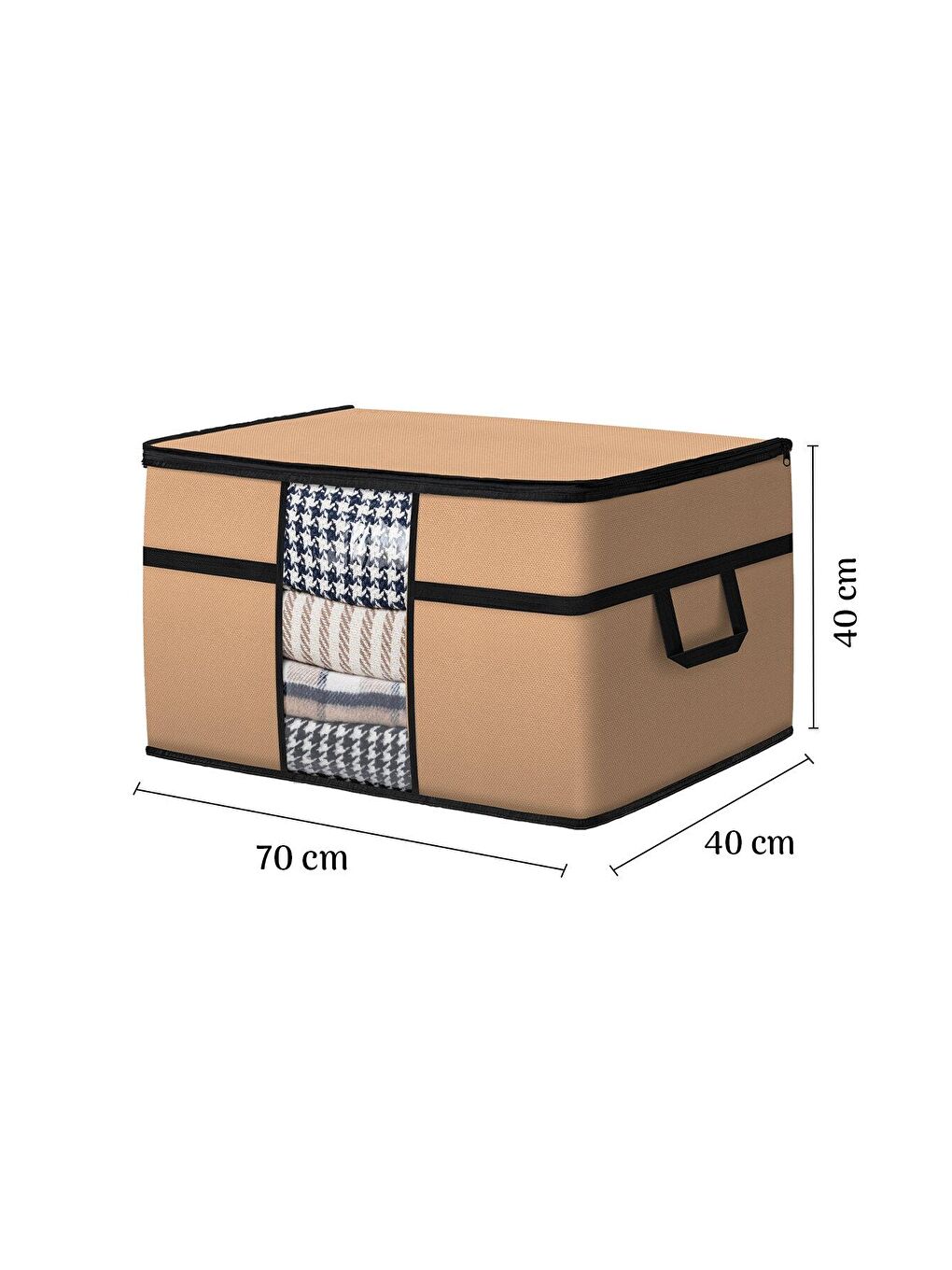 2'li Mega Boy Yorgan Hurcu 70 x 40 x 40 cm Bej-2