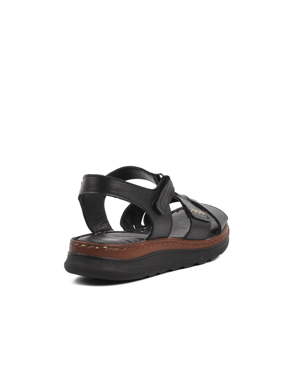 Siyah Hakiki Deri Kadın Sandalet 22981709-3