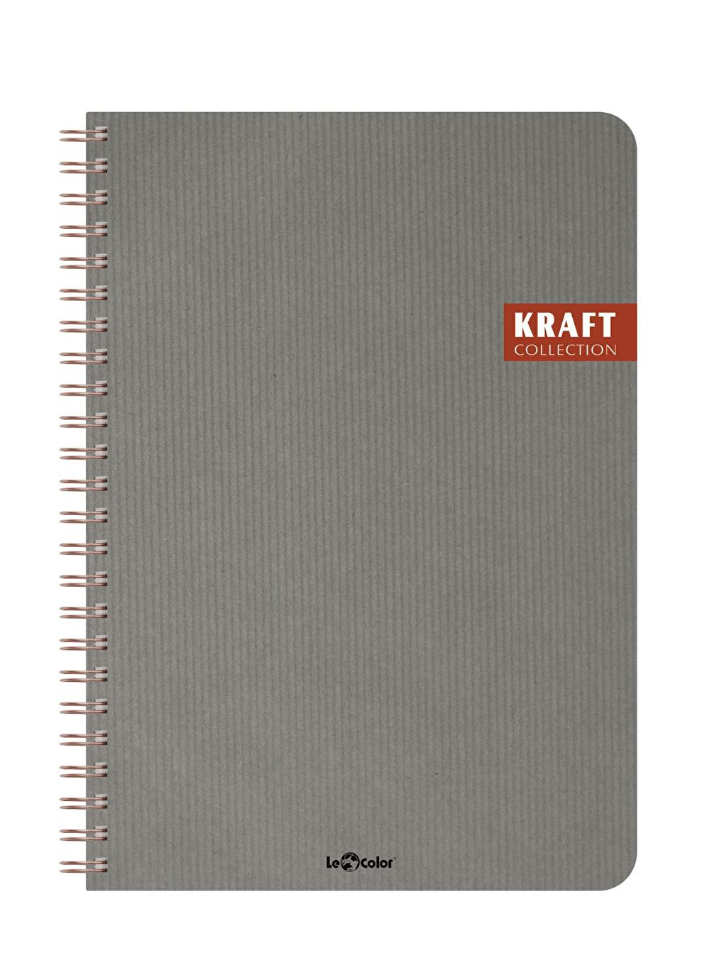 LE COLOR Kum Kraft Ofis Defter Spiralli Kareli Gri