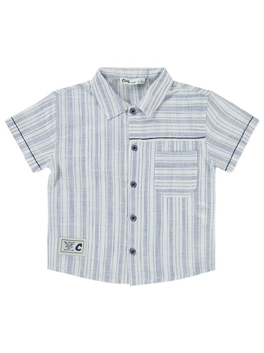 Boys Çizgili Cepli 2-5 Yaş Takım - Lacivert 2-3 Yaş