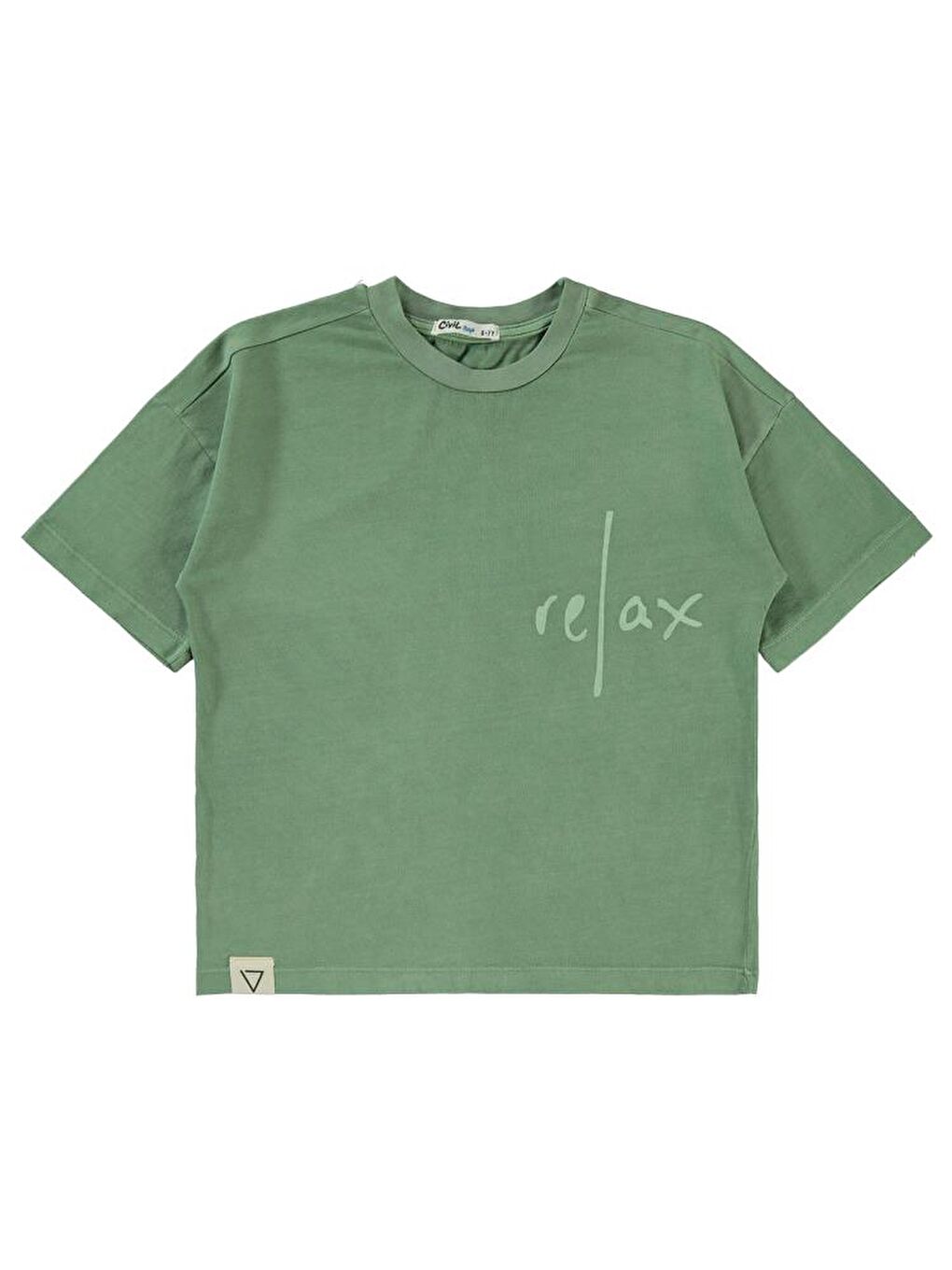 Boys Relax Baskılı 6-9 Yaş Tişört - Haki6-7 Yaş