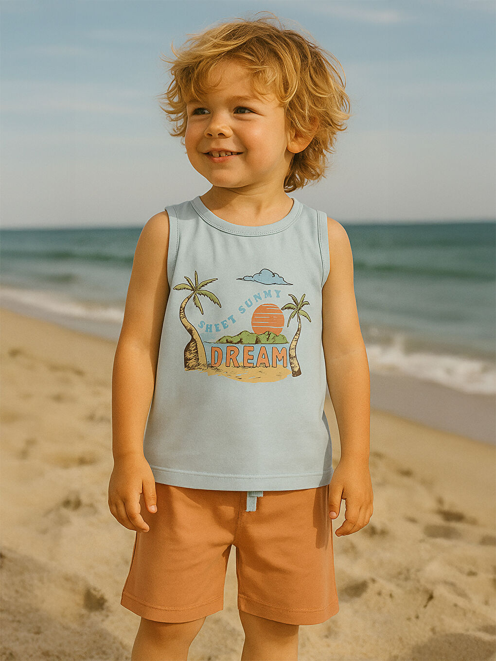 Kahverengi Boys Erkek Çocuk Takım 2-5 Yaş Kiremit