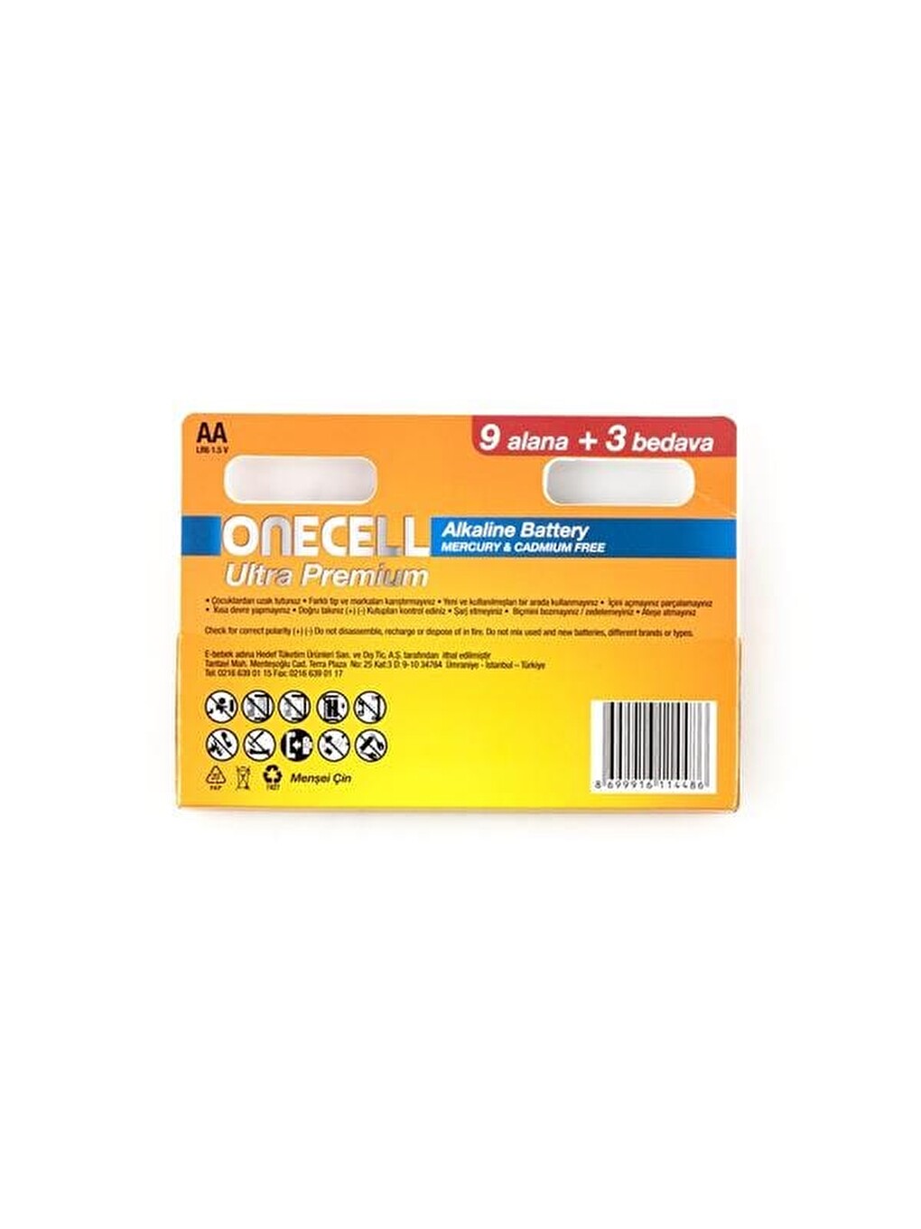 Ultra Premium Alkalin 1,5 V. 12'li Aa Boy Pil-1
