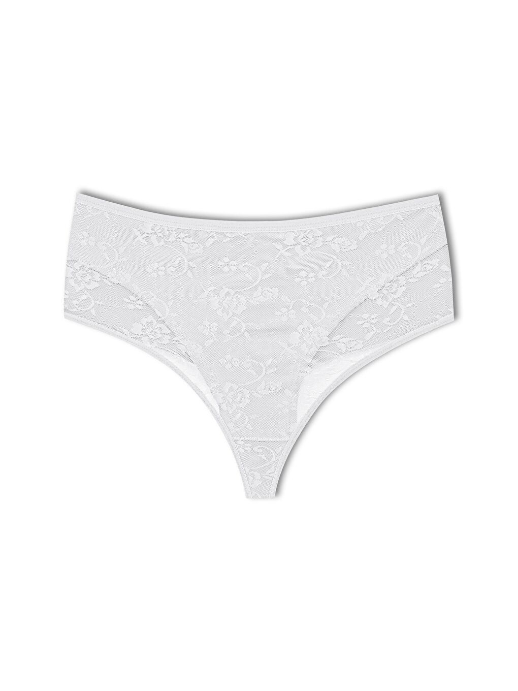 Karışık Pamuklu Önü Çift Kat Lez Dantel Yüksek Bel Tanga Kadın Külot 12'Li-2