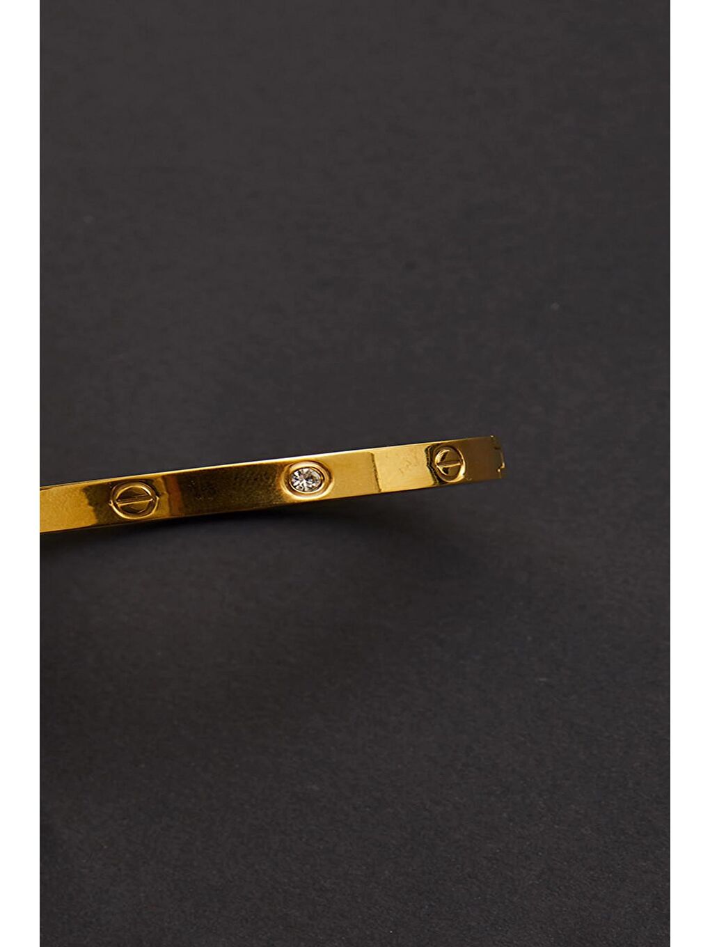 Sarı Kadın Aksesuar Çelik Kelepçe Bileklik-4