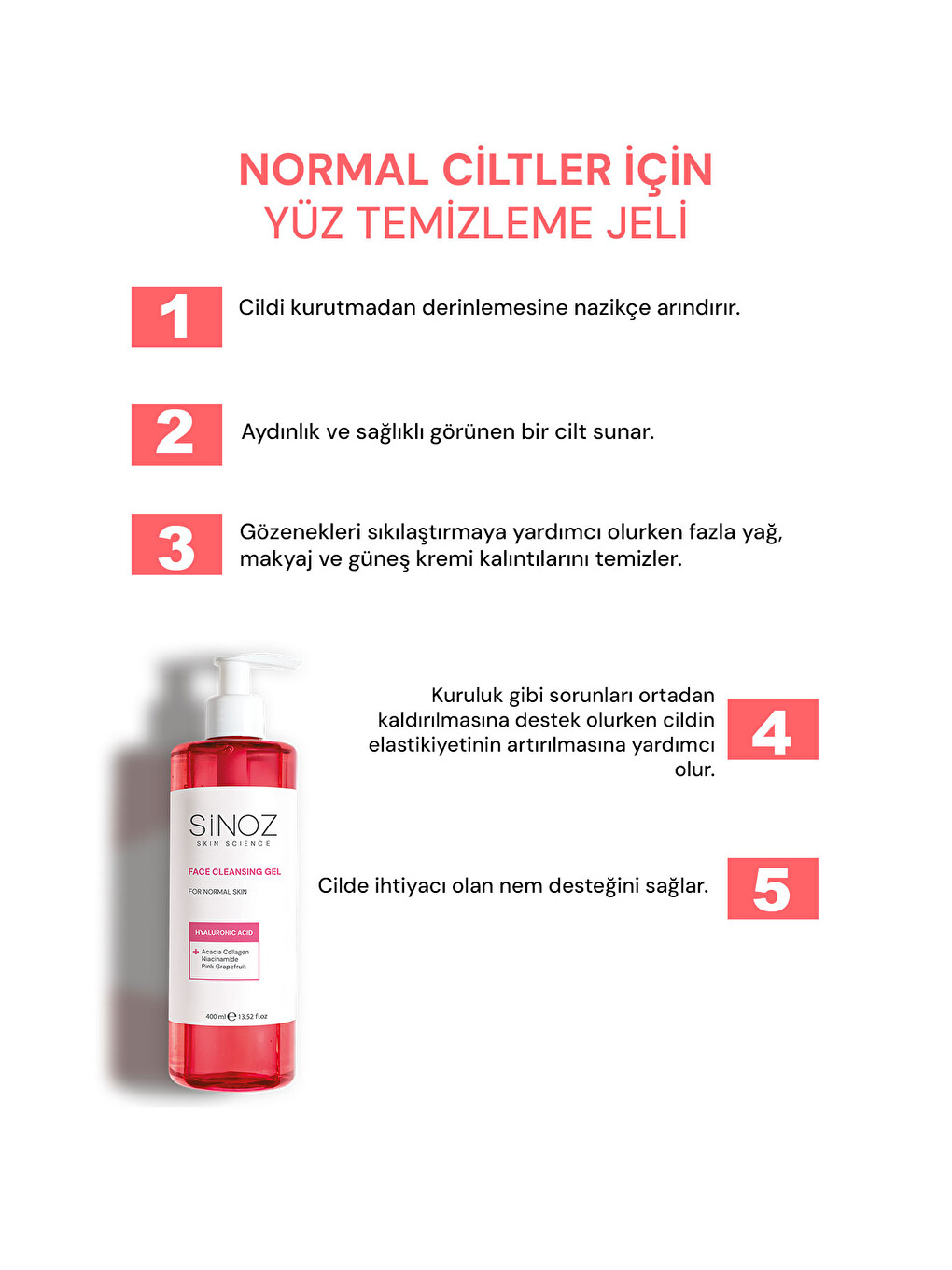 Normal Ciltler İçin Yüz Temizleme Jeli 400ml-1