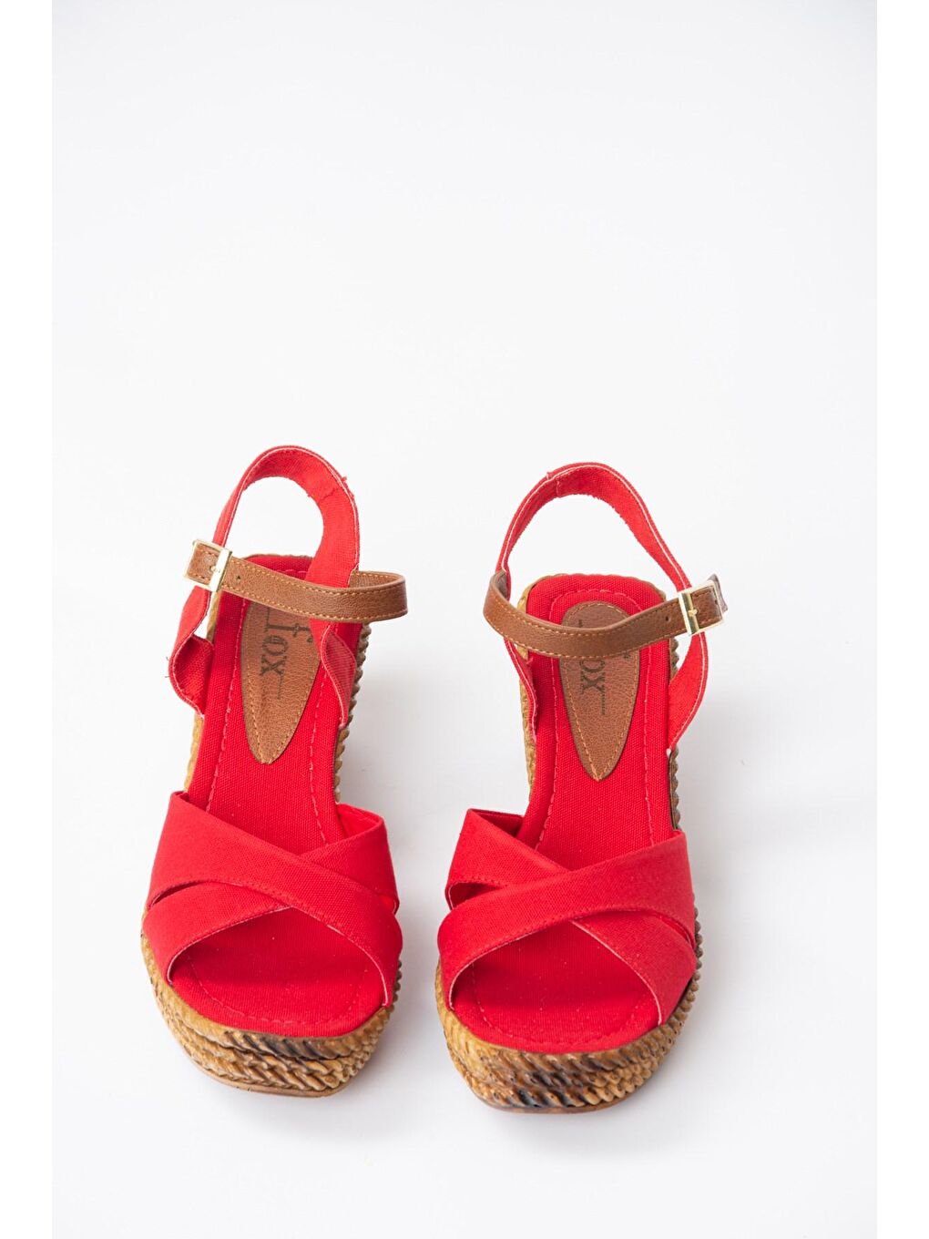 K674192105 Kırmızı Dolgu Taban Kadın Ayakkabı-2