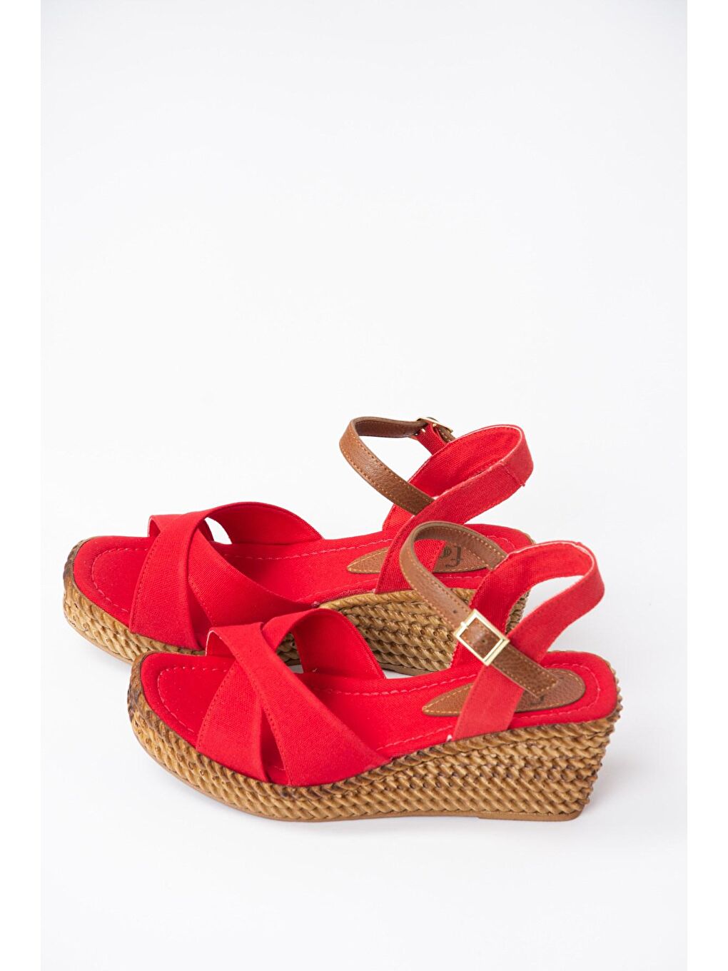 K674192105 Kırmızı Dolgu Taban Kadın Ayakkabı-3