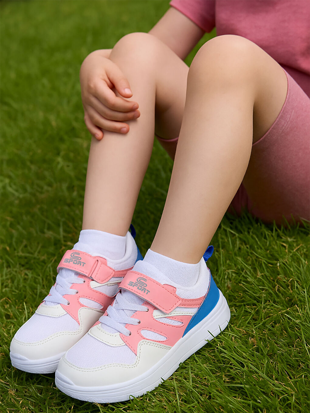 Sport Kız Çocuk Spor Ayakkabı 26-30 Numara Beyaz-Pembe