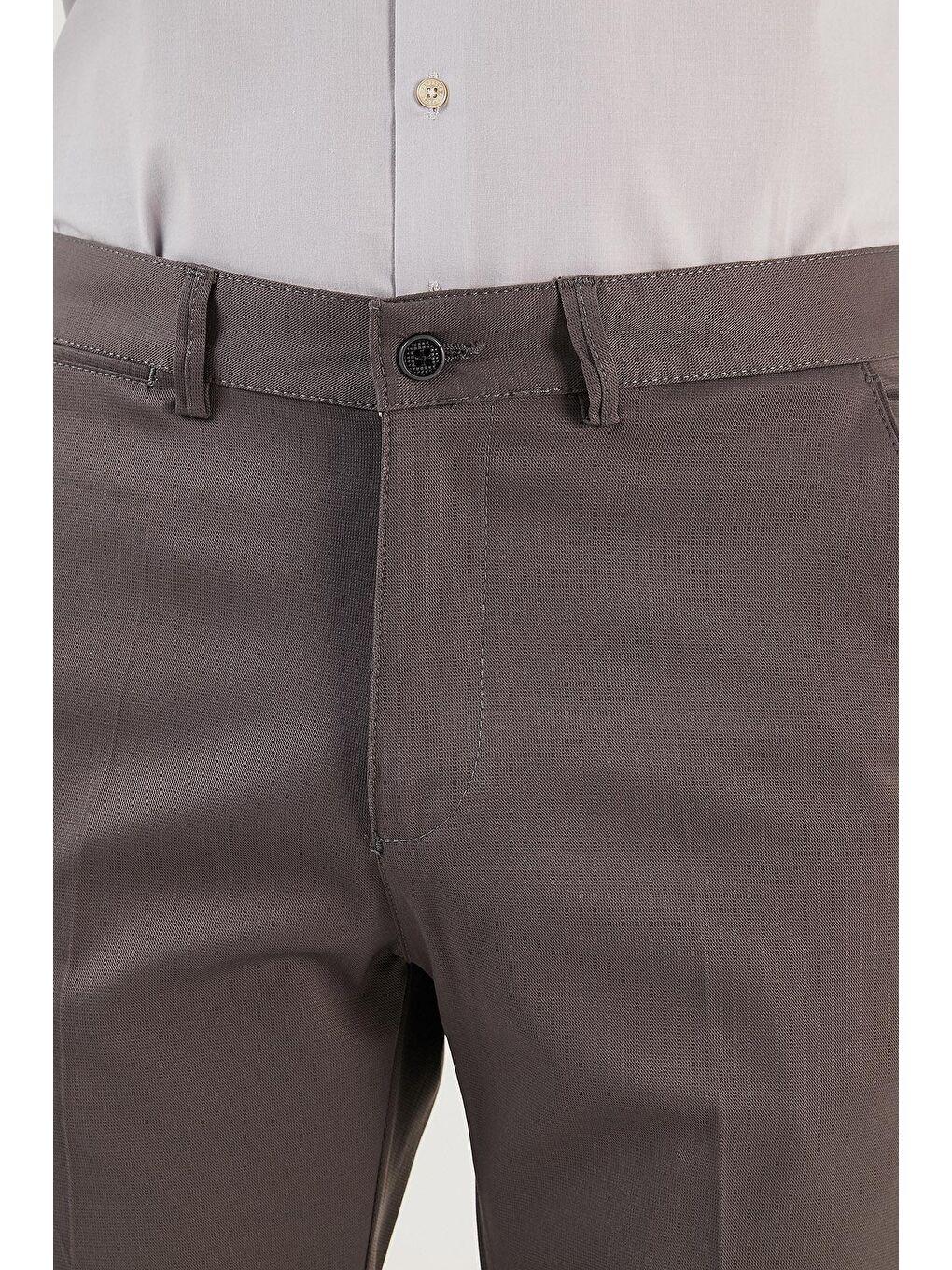 Antrasit Pamuklu Normal Bel Regular Fit Düz Paça Erkek Pantolon 613HISAR-4