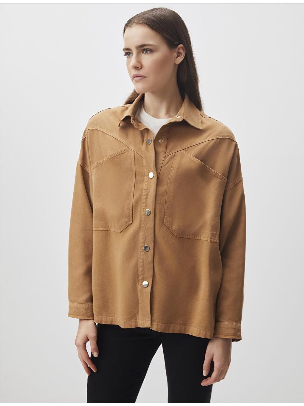 Bej Deve Tüyü Bol Kesim Uzun Dokuma Ceket