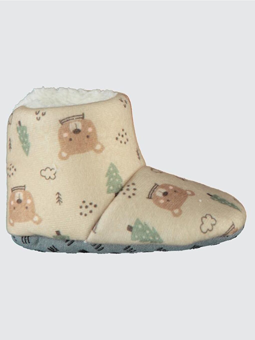 Girls Digital Ayıcık Baskılı 18-26 Numara Panduf - Gri20-24-1