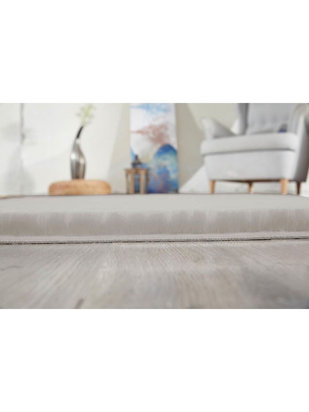 Gri Kürk Halı 120x180 Kül-1