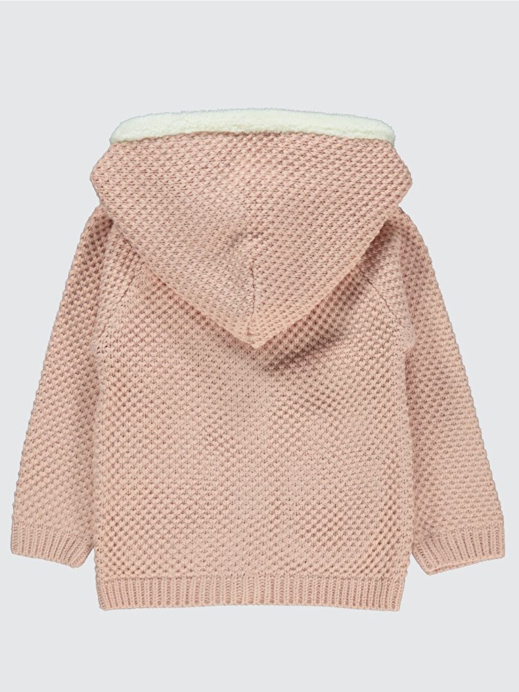 Pembe Kız Çocuk Kapüşonlu Hırka 2 5 Yaş Pudra