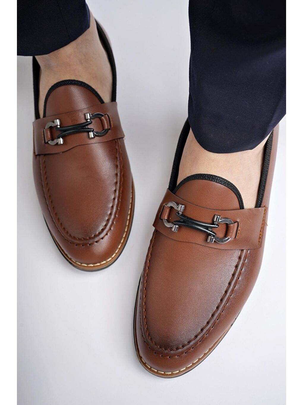 Kahverengi M7702 Erkek Günlük Klasik Casual Ayakkabı-2