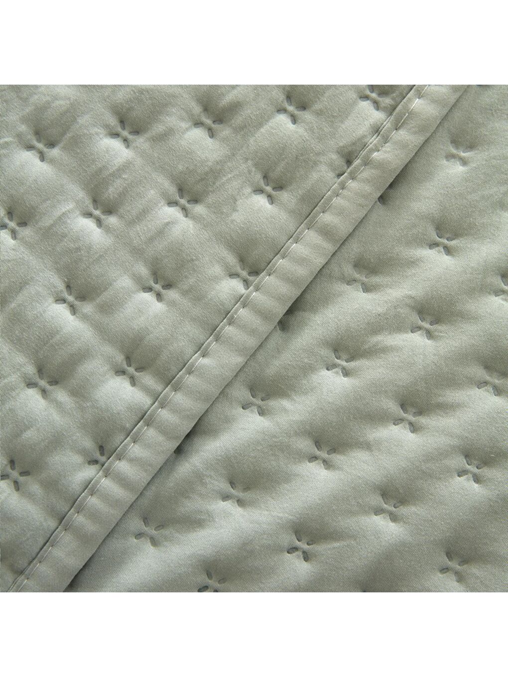 Turkuaz Tek Kişilik Yatak Örtüsü Adaçayı  160x220-4