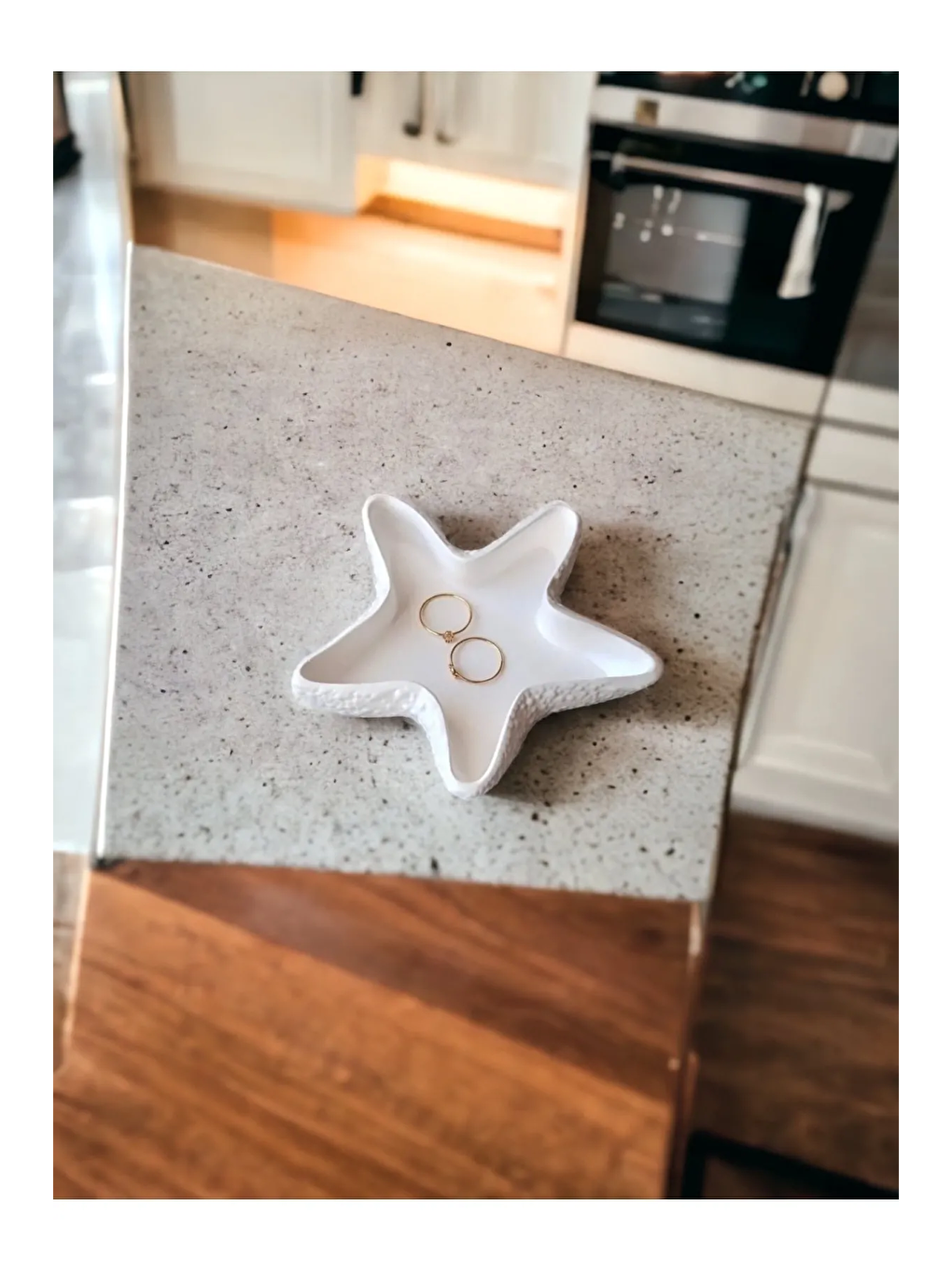 Beyaz Yıldız Ve Deniz Kabuğu Takı Tabağı Sunumluk Şekerlik-2