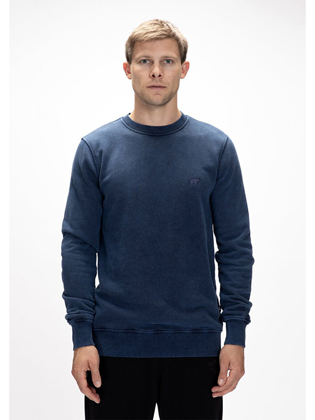 Dab Erkek Lacivert Bisiklet Yaka Sweatshirt