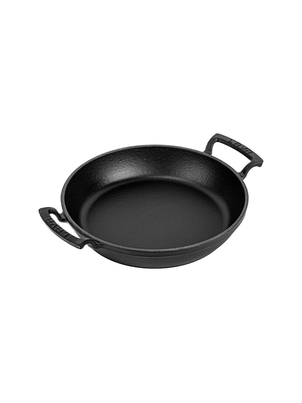 Siyah Yuvarlak Sahan Döküm Demir Yekpare Çift Kulplu Çap(Ø)24cm.-2