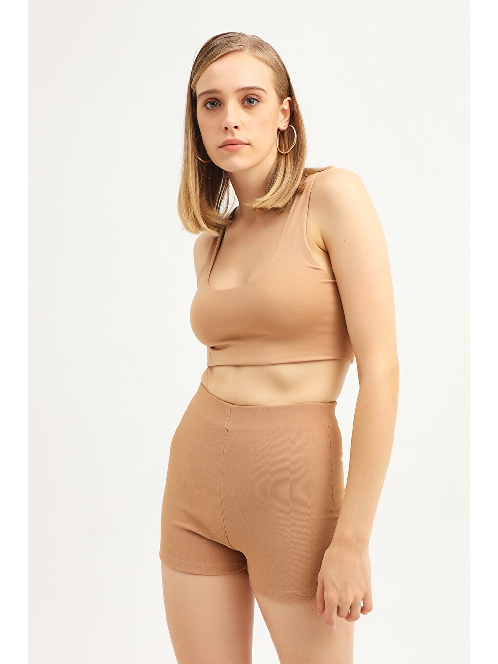Sarı Askılı Büstiyer Camel