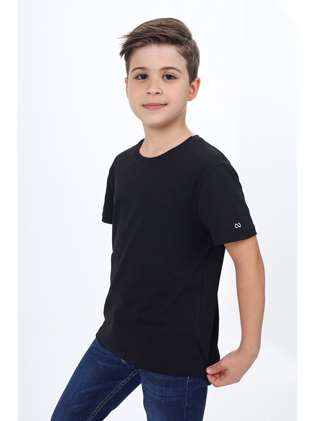 Siyah Erkek Çocuk Baskılı Tişört-3
