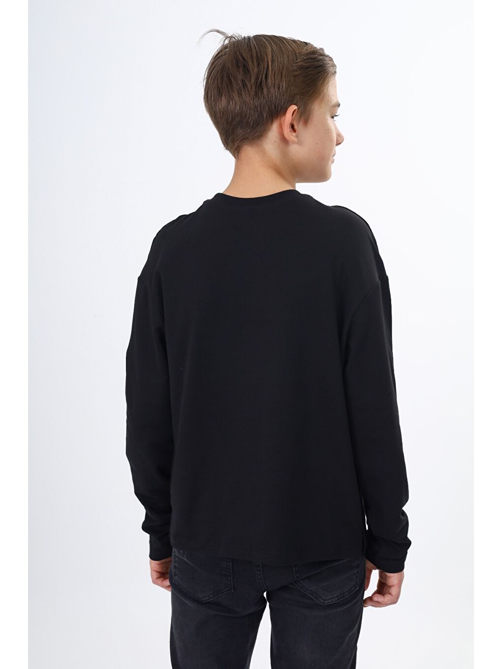 Siyah Erkek Çocuk Baskılı Tişört-2