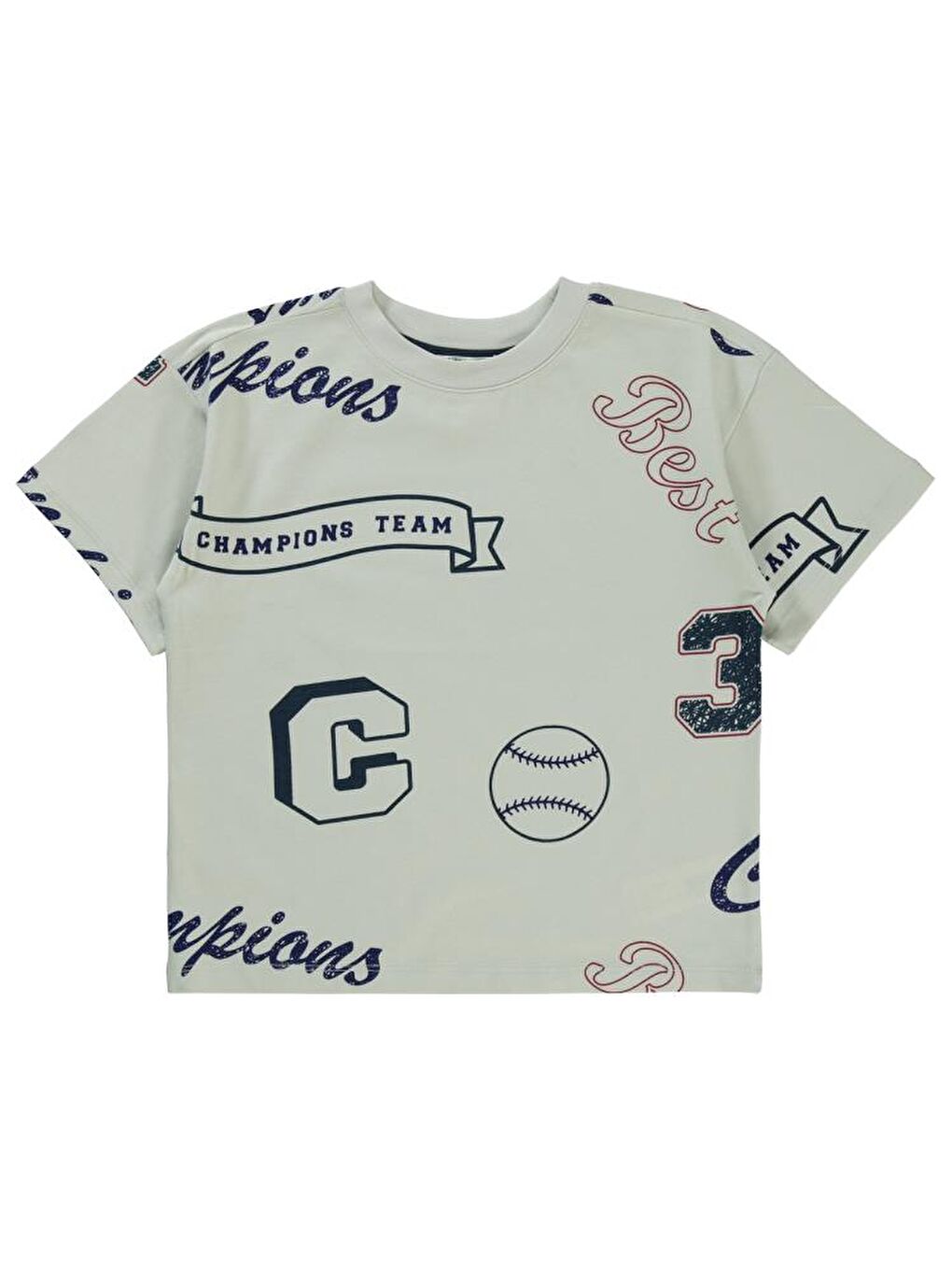 Boys Champıons Emprime 10-13 Yaş Tişört - Lacivert12-13 Yaş-2