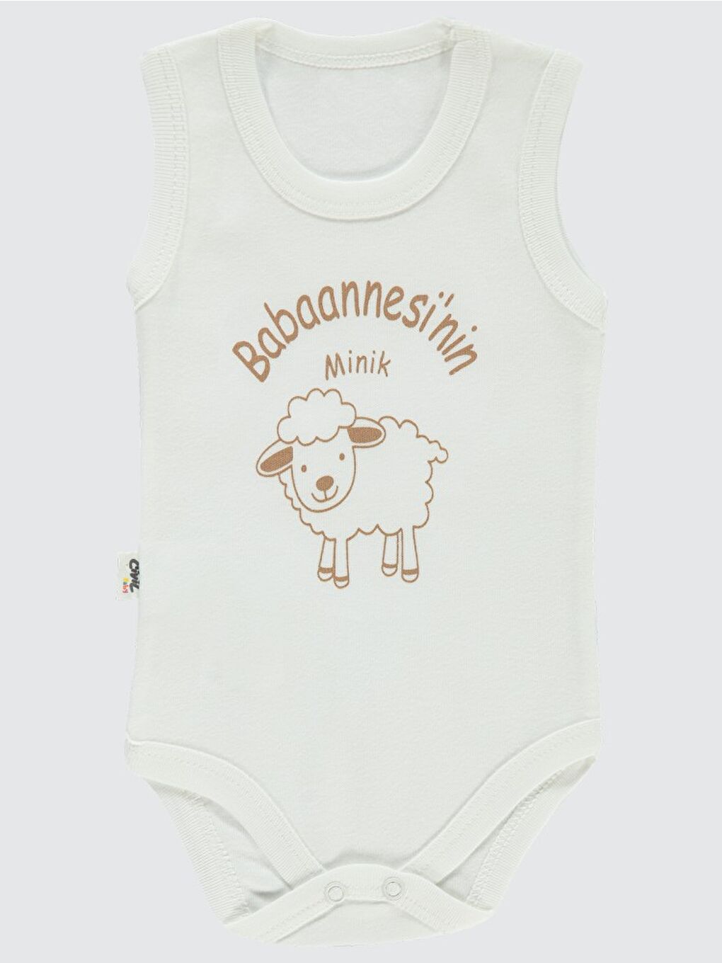 Baby Babaannesi'Nin Minik Kuzusu Sfr.Kol1-36 Ay Çıtçıtlı Badi - Ekru 6-9 Ay-4
