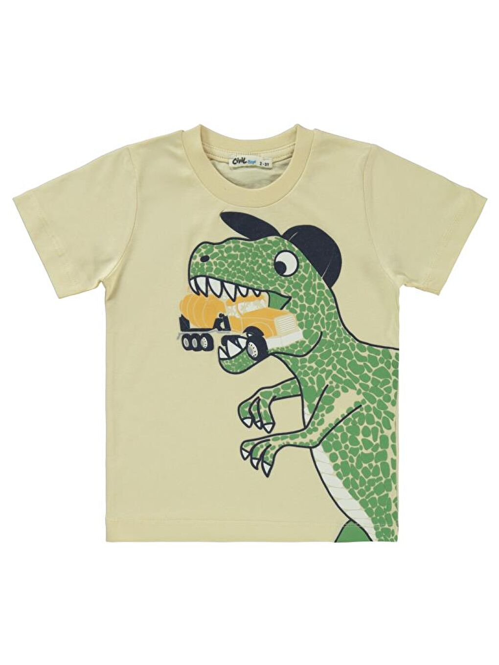 Boys Dinozor Baskılı 2-5 Yaş Takım - Bej2-3 Yaş-1