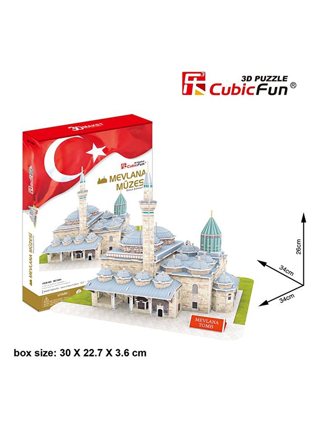 Cubic Fun Karışık 3D 116 Parça Puzzle Mevlana Türbesi