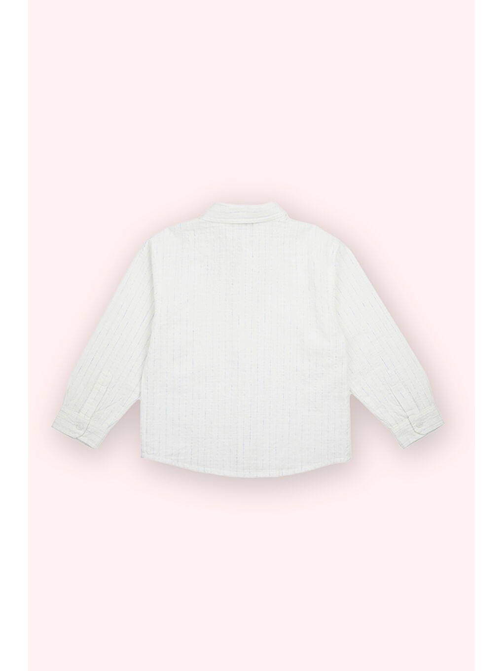 Erkek Bebek Çizgili Beyaz Gömlek-1