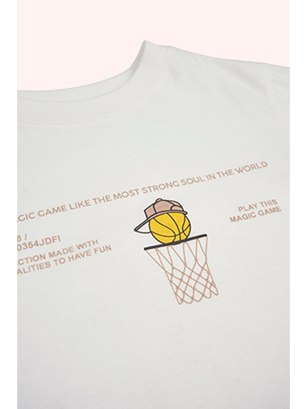 Erkek Bebek Baskı Detaylı Ekru Tişört-1