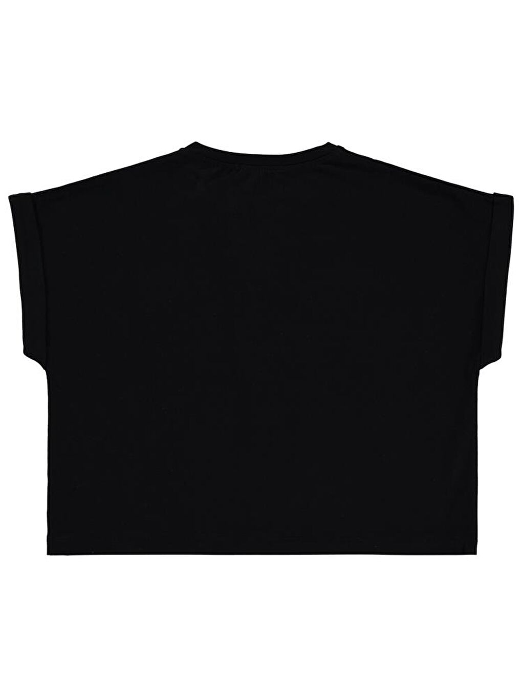 Girls Summer Baskılı 10-13 Yaş Tişört - Siyah11-12 Yaş