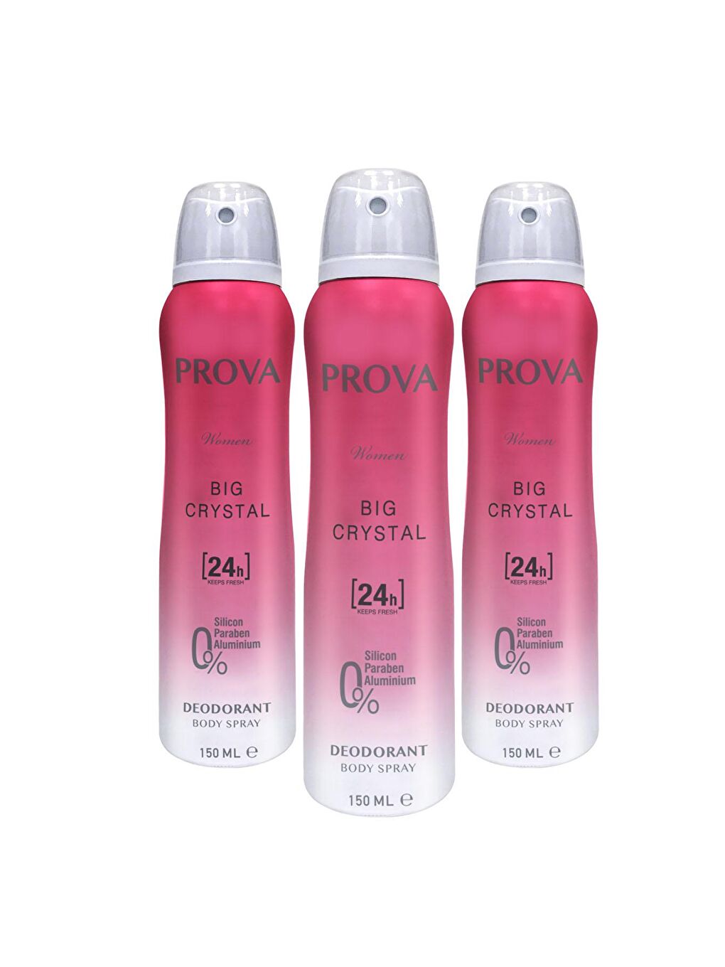 Prova Karışık Big Crystal Kadın Deodorant 150 ml 3 Adet