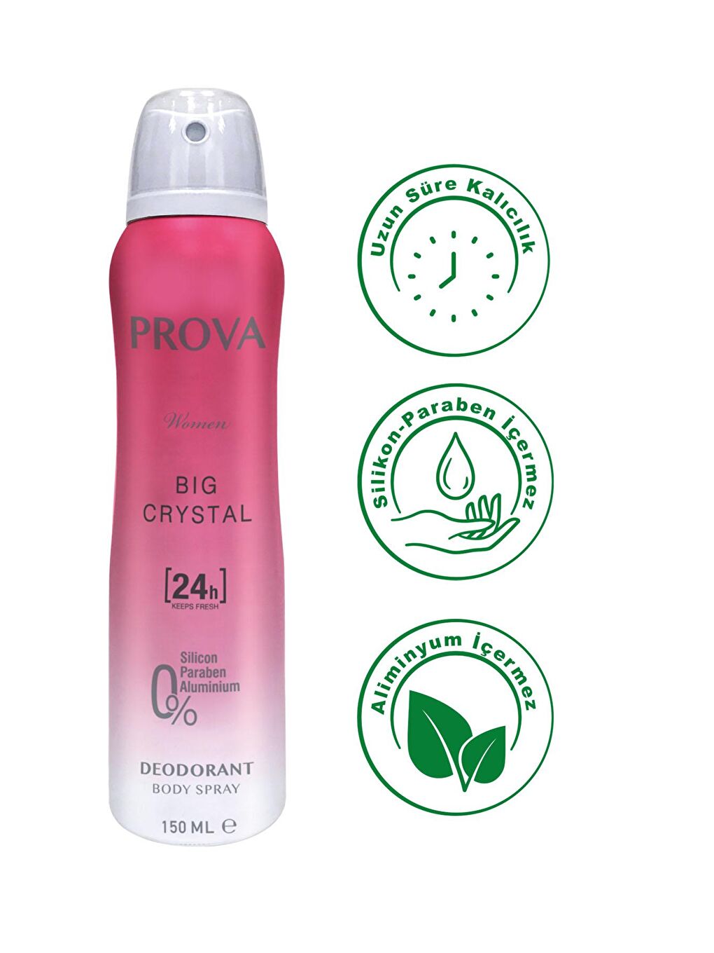 Prova Karışık Big Crystal Kadın Deodorant 150 ml 3 Adet - 3