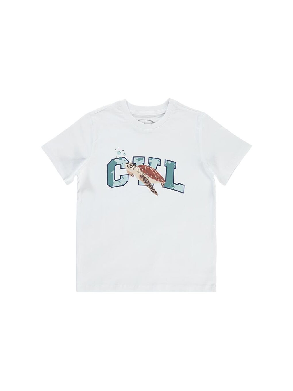 Boys Cvl Caretta Baskılı 6-9 Yaş Tişört - Beyaz6-7 Yaş