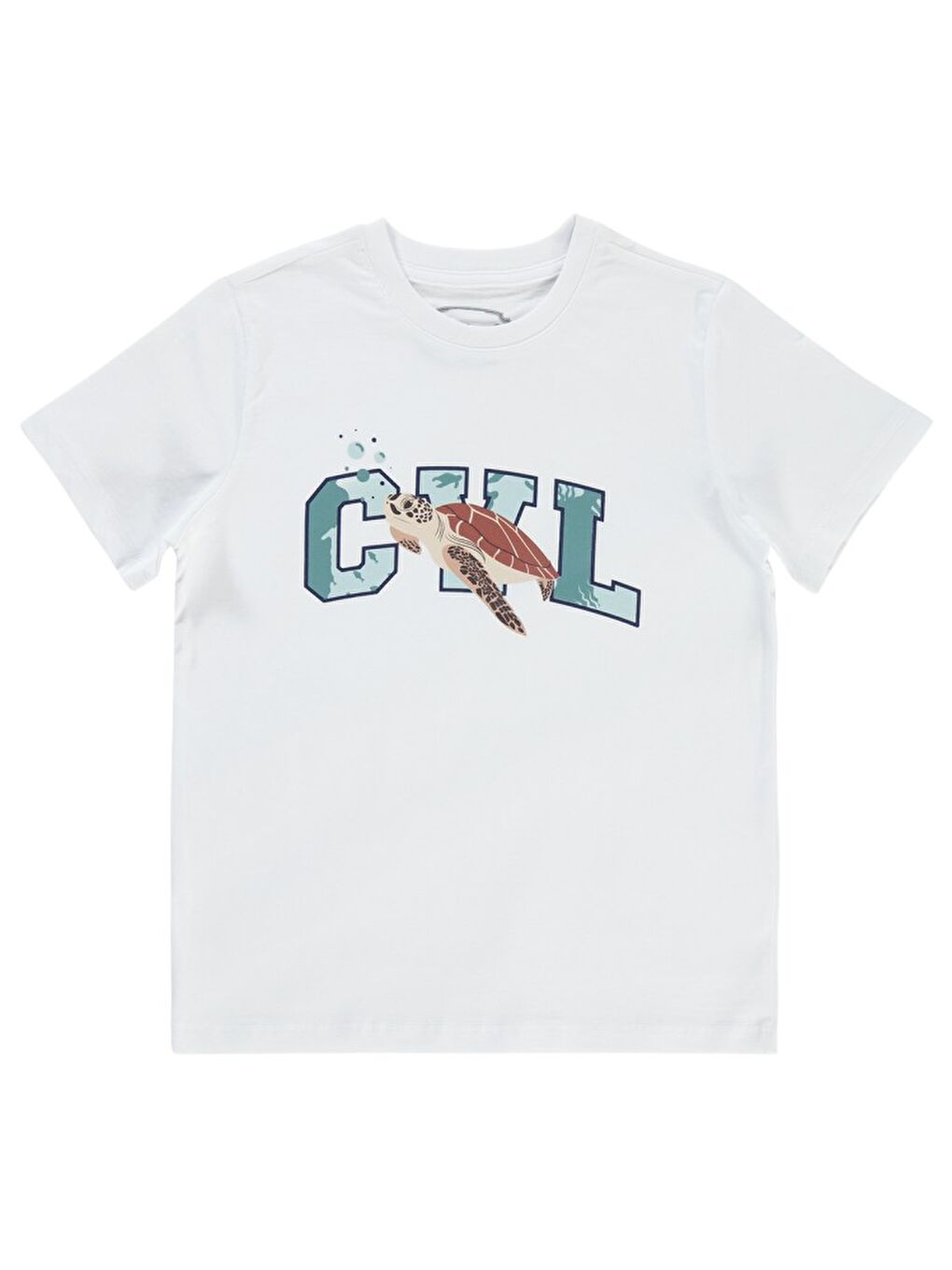 Boys Cvl Caretta Baskılı 6-9 Yaş Tişört - Beyaz6-7 Yaş-7