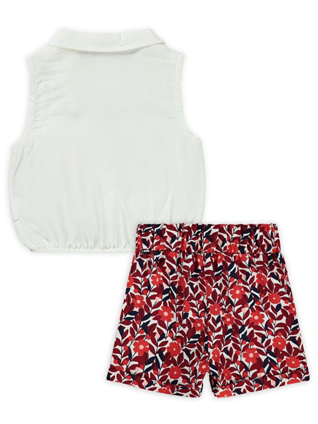 Girls Papatya Baskılı 2-5 Yaş Takım - Kırmızı 2-3 Yaş-2