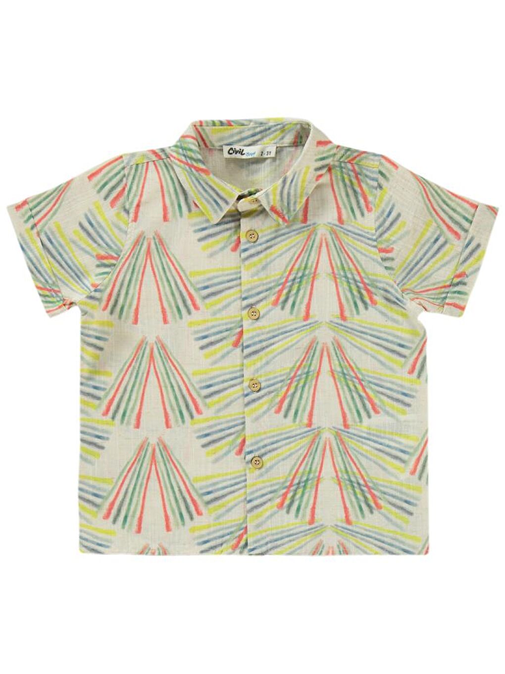 İndigo Boys Baskılı Gömlekli Kaprili 2-5 Yaş Takım - Mavi 2-3 Yaş-1