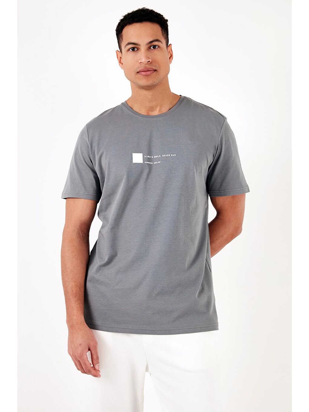 Buratti Haki % 100 Pamuk Regular Fit Bisiklet Yaka T Shirt 5902622 - 2