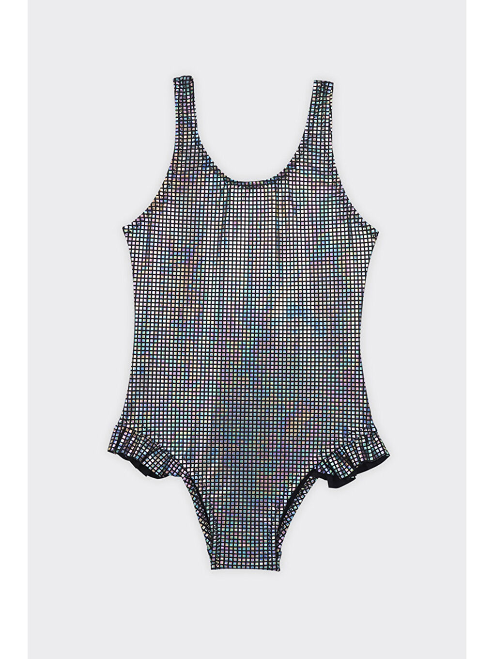 Karışık Kız Çocuk Pul Desenli Mayo